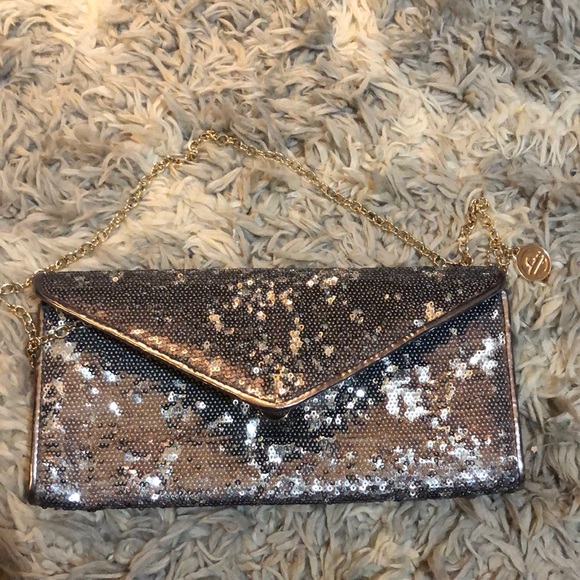 Big Buddha Handbags - Big Buddha sequin silver clutch shoulder bag